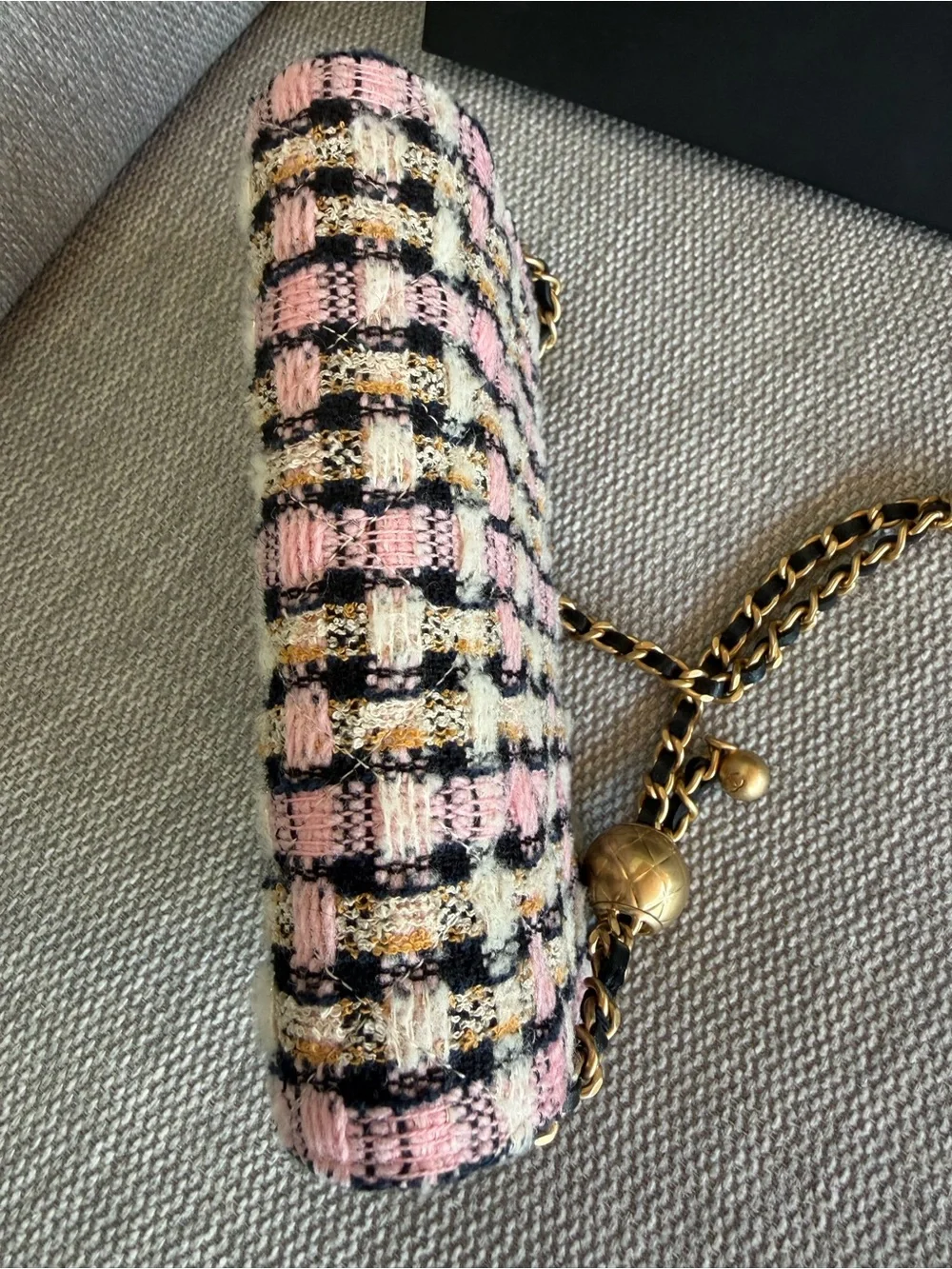Chanel CC Tweed Pearl Crush Wallet on Chain